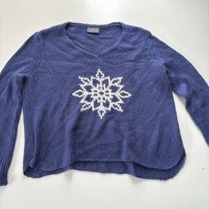 Wooden Ships Snowflake Sweater Blue XS/S